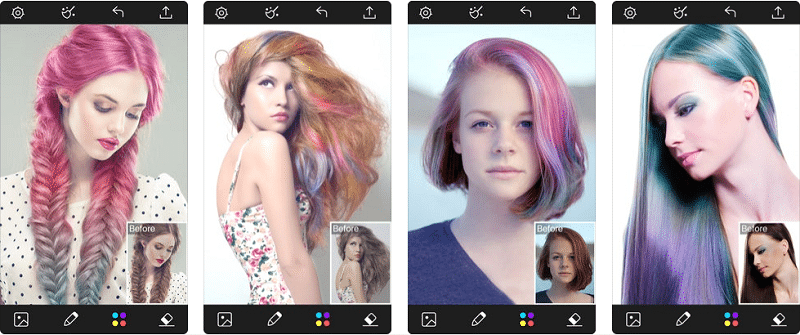 Thay đổi màu tóc cực đơn giản với ứng dụng thay đổi màu tóc trên iPhone
