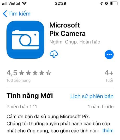 Tải ứng dụng Microsoft Pix Camera