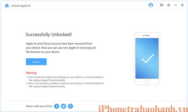 iMyFone LockWiper sẽ bắt đầu mở khóa tài khoản Apple ID và iCloud